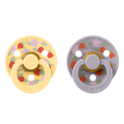 ΠΙΠΙΛΕΣ BIBS X LIBERTY COLOUR 2ΤΕΜ. STRAWBERRIES AND CREAM LATEX No 2 PALE BUTTER MIX