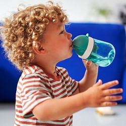 LITTLE DUTCH. Εκπαιδευτικό ποτηράκι με καλαμάκι 300ml Sailors Bay (μπλε)